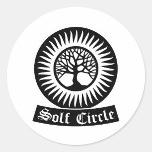 solf circle第2次世界大戦ロゴ ラウンドシール