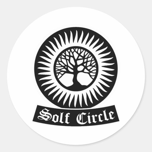 solf circle第2次世界大戦ロゴ ラウンドシール (正面)