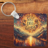 Soli Deo Gloria、栄光は神のみに、クリスチャン キーホルダー (正面)