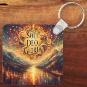 Soli Deo Gloria、栄光は神のみに、クリスチャン キーホルダー (裏面)