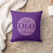 Soli Deo Gloria 神のみに栄光を むらさき色 クッション (ブランケット)