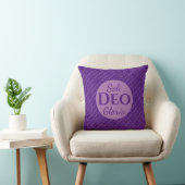 Soli Deo Gloria 神のみに栄光を むらさき色 クッション (椅子)