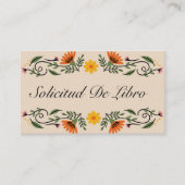 Solicitude Libro Para Bebe,フローラ赤ちゃんシャワー エンクロージャーカード (正面)