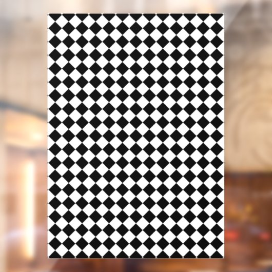 Solid Black and White Chevron Pattern ウィンドウサイン (シート2)