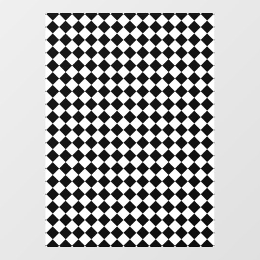 Solid Black and White Chevron Pattern ウィンドウサイン (シート)