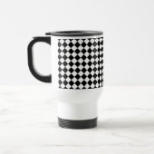 Solid Black and White Chevron Pattern Travel トラベルマグ (左)