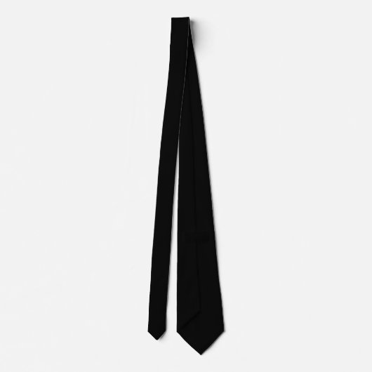 Solid Black Neck Tie Classic Elegant Design ネクタイ (裏面)