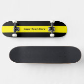 Solid Black Skateboard with Your Custom Message スケートボード (横)