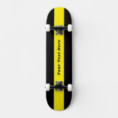 Solid Black Skateboard with Your Custom Message スケートボード (正面)