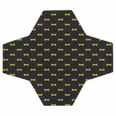 Solid Black with Metallic Gold Mark Style サッカーボール (フラット)