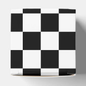 Solid Black with White Square Pattern Classic フェイバーボックス (上部)