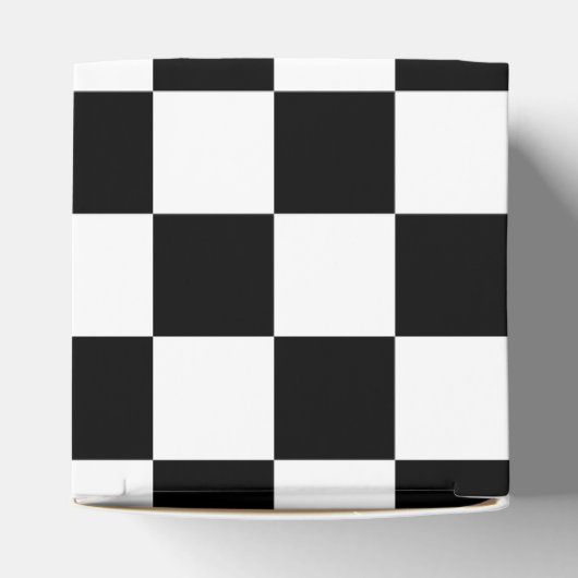 Solid Black with White Square Pattern Classic フェイバーボックス (上部)