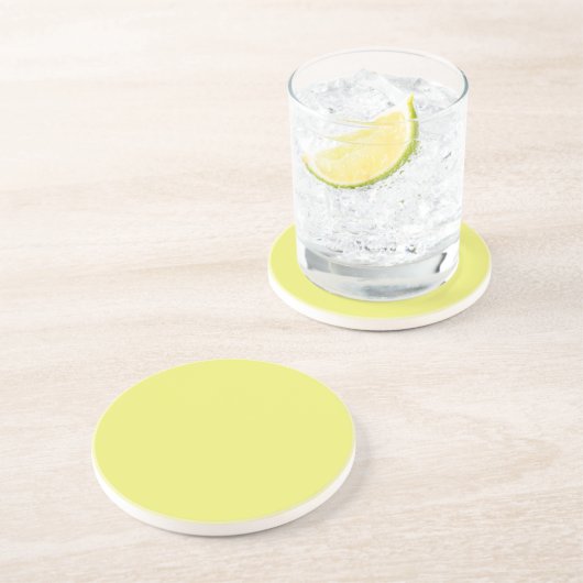 Solid Bright Lemon Yellow Coaster コースター (側面)