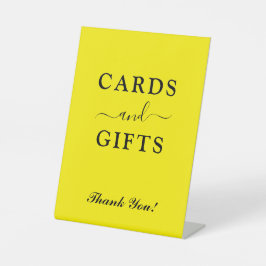 Solid Bright Yellow Charming Cards & Gifts 台座サイン
