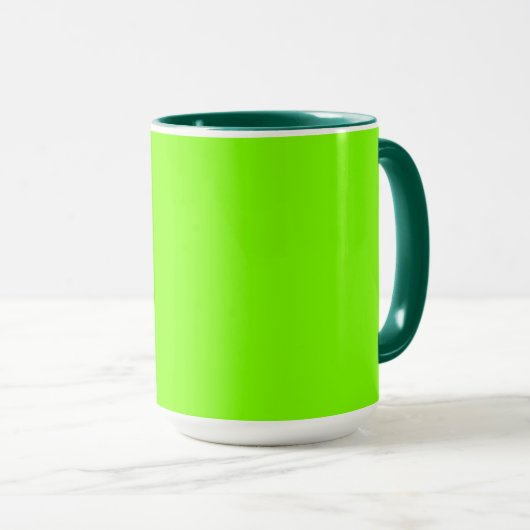 Solid Chartreuse Mug マグカップ (正面右)