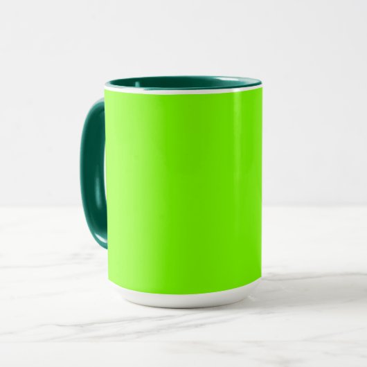 Solid Chartreuse Mug マグカップ (正面左)