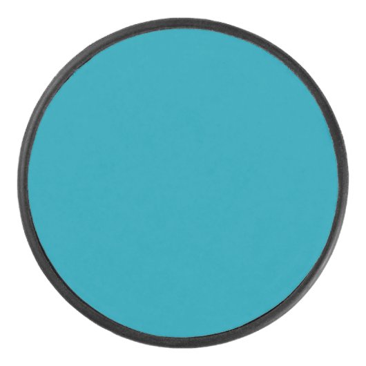 Solid color seaside teal アイスホッケーパック (正面)