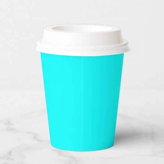 Solid Cyan 8oz Paper Cup with Lid for Events 紙コップ (右)