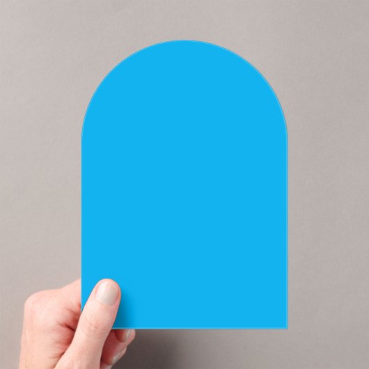 Solid Cyan Blue Background アクリル招待状 (インサイチュ (ポータブル))