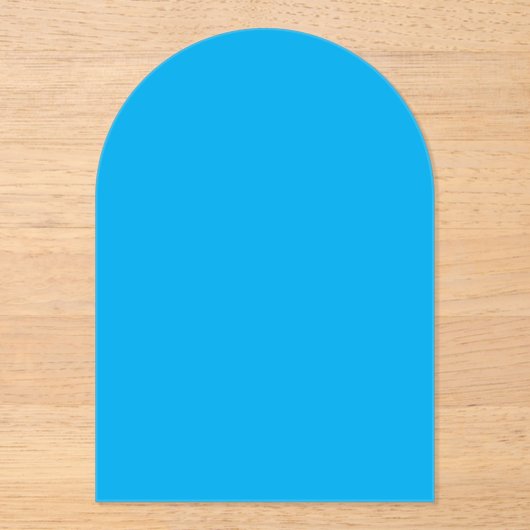 Solid Cyan Blue Background  アクリル招待状 (正面)