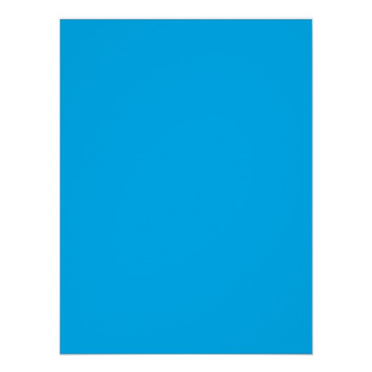 Solid Cyan Blue Background  ポスター (正面)