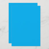 Solid Cyan Blue Background | Summer Minimal Style セーブザデート (正面/裏面)