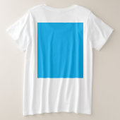 Solid Cyan Blue Background | Summer Minimal Style プラスサイズTシャツ (デザイン裏面)