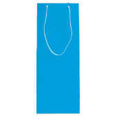 Solid Cyan Blue Background | Summer Minimal Style ワインギフトバッグ (裏面)