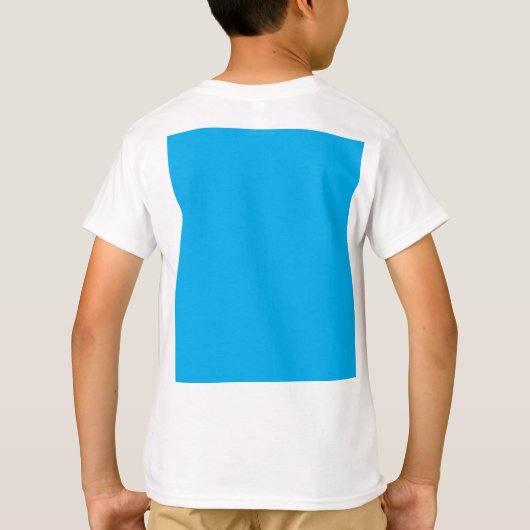 Solid Cyan Blue Background | Summer Minimal Style Tシャツ (裏面)