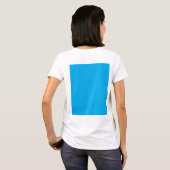 Solid Cyan Blue Background | Summer Minimal Style Tシャツ (裏面フル)