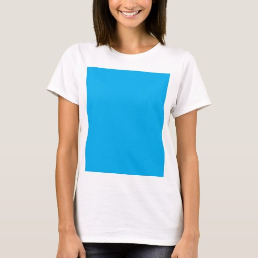 Solid Cyan Blue Background | Summer Minimal Style Tシャツ (正面)