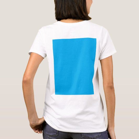 Solid Cyan Blue Background | Summer Minimal Style Tシャツ (裏面)
