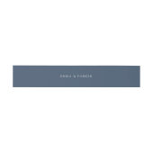 Solid Dark Blue | 名入れ ウェディング 招待状ベリーバンド (フラット)