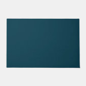 Solid deep aqua teal blue ドアマット (正面)