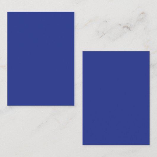 Solid Deep Blue Backdrop | Bold Minimalist Design コーリングカード (正面/裏面)