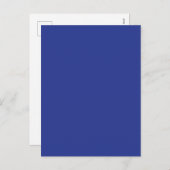 Solid Deep Blue Backdrop | Bold Minimalist Design シーズンポストカード (正面/裏面)