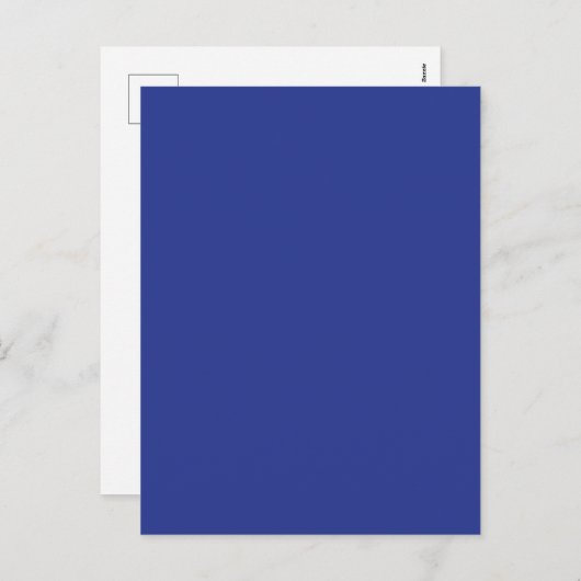 Solid Deep Blue Backdrop | Bold Minimalist Design シーズンポストカード (正面/裏面)