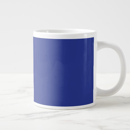 Solid Deep Blue Backdrop | Bold Minimalist Design ジャンボコーヒーマグカップ (右)