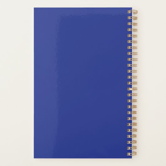 Solid Deep Blue Backdrop | Bold Minimalist Design プランナー手帳 (裏面)