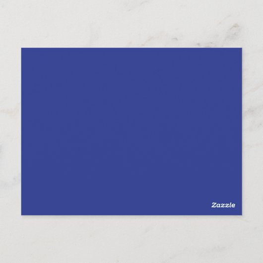 Solid Deep Blue Backdrop | Bold Minimalist Design ポストカード (裏面)