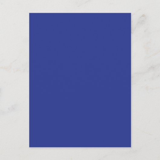 Solid Deep Blue Backdrop | Bold Minimalist Design ポストカード (正面)