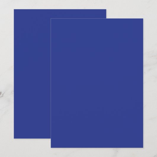 Solid Deep Blue Backdrop | Bold Minimalist Design 案内状 (正面/裏面)