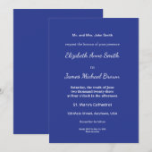 Solid Deep Blue Backdrop | Bold Minimalist Design 案内状 (正面/裏面)