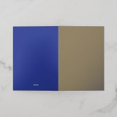 Solid Deep Blue Backdrop | Bold Minimalist Design 箔グリーティングカード (外側レイダウン)