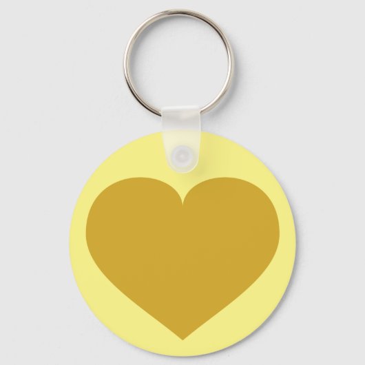 Solid Gold Heart Keychain キーホルダー (正面)