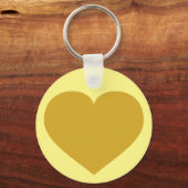 Solid Gold Heart Keychain キーホルダー (正面)