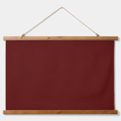 Solid Maroon 36"x26" Horizontal 吊り下げ型タペストリー (正面)