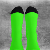 Solid Neon Green  Socks – Customizable  ソックス