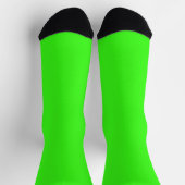 Solid Neon Green  Socks – Customizable  ソックス (上部)