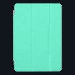 Solid neon mint cyan green iPad proカバー<br><div class="desc">Solid neon mint cyan green design.</div>